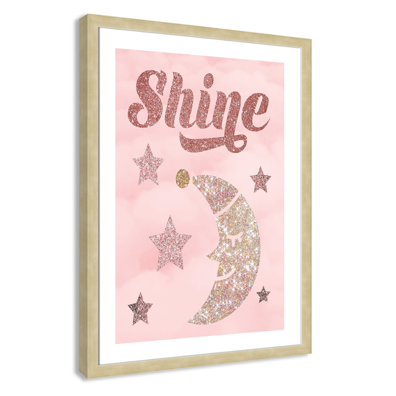 Paillettes, H 36,5 po x l 26,5 po x P 0,63 po, Encadré plat champagne