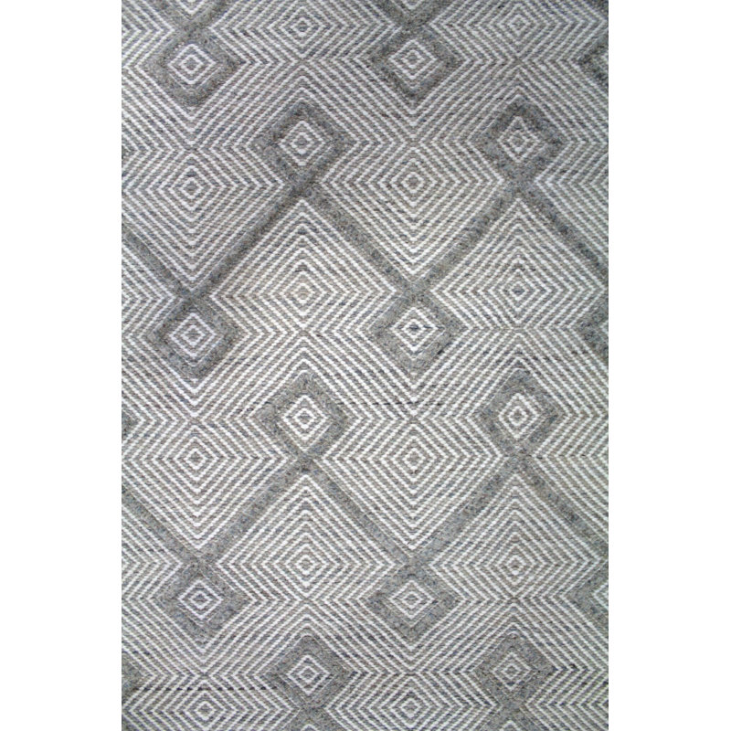 Devereaux Hand Woven Wool Geometric Area Rug, Rectangle 14' x 20'