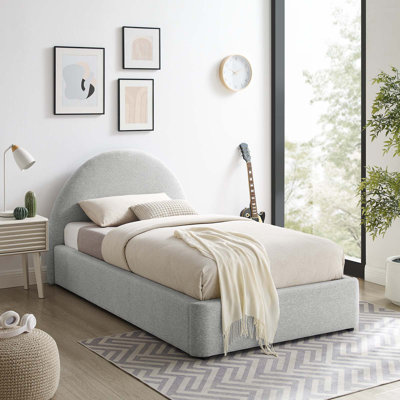Resort Performance Velvet Arched Round Platform Bed