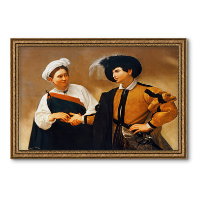Le diseur de bonne aventure (version Capitoline), v. 1599-Caravage - Toile avec cadre sur mesure