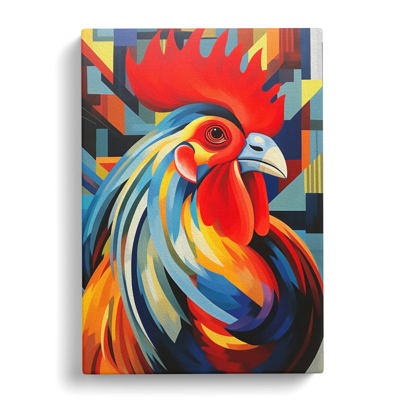 Rooster Constructivism - No Frame Print, 50cm H x 35cm W x 3cm D