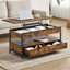 Table de bout ronde Mauch avec tablettes de rangement à 3 niveaux-615976144