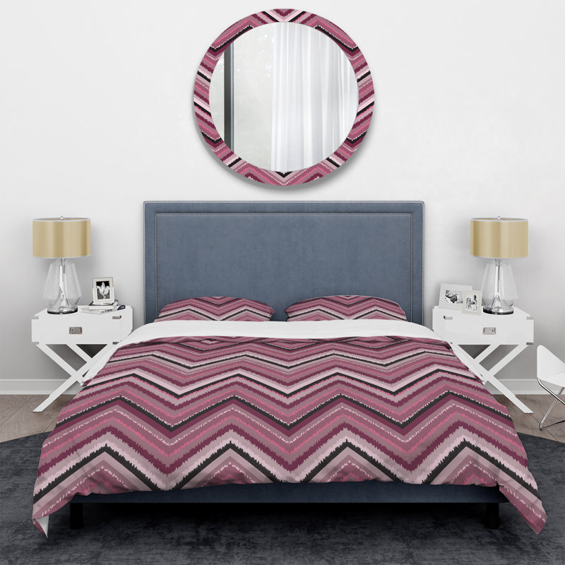 Ensemble de housse de couette en microfibre mauve 3 pièces, Housse de couette pour très grand lit et 2 très