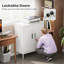HOMCOM Metal Storage Cabinet with Lock Office Storage Cupboard-636038254