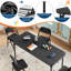 Table pliante, meubles d'activités portables sans assemblage, cuir PU imperméable et structure en acier pour bureau, salle à manger et salle de jeux, table noire seulement-131379034