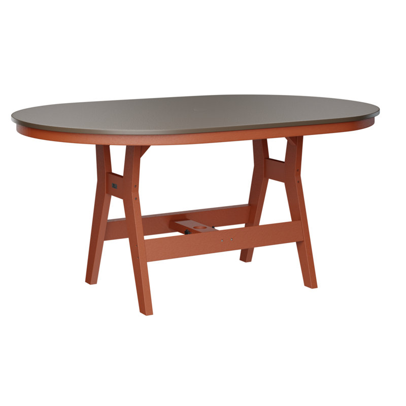 Table de salle à manger de Berlin, Bronze martelé, Orange mangue