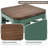 Metal Bar Stools With Square Solid Elm Wood Seat Top, Backless Stackable Industrial Barstools Set Of 2