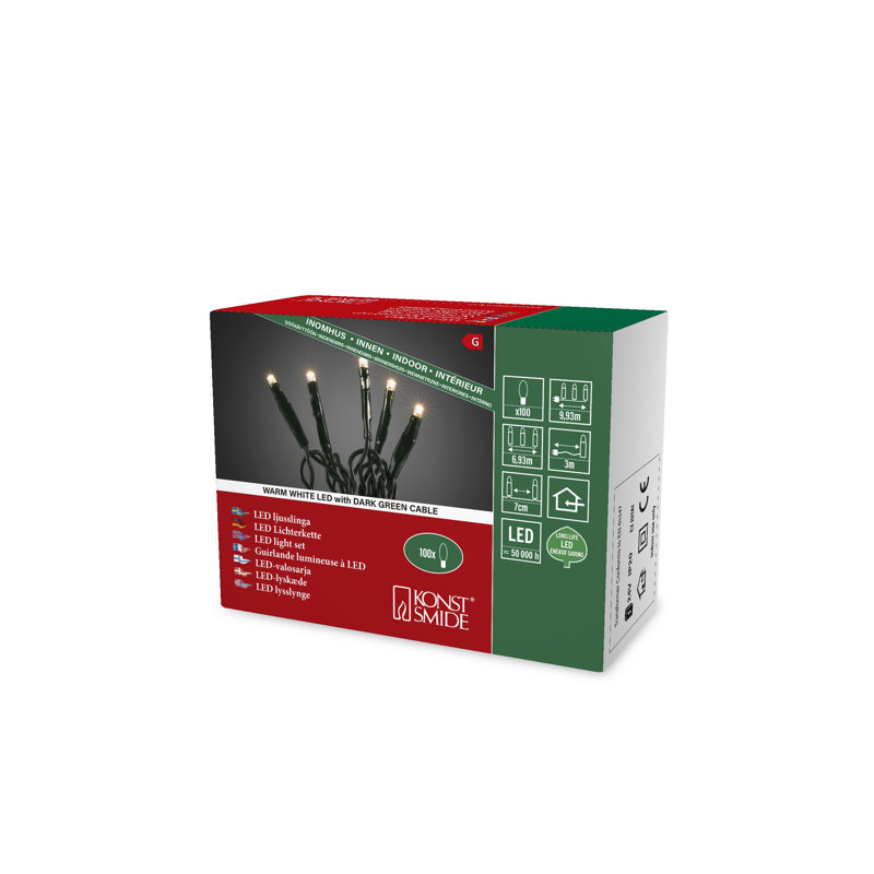 993cm String Lights, Green