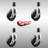 Soft Rubber Swivel Caster with Brake