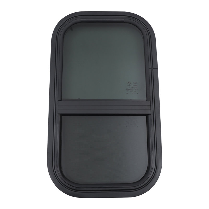 Fenêtre verticale coulissante verticale pour véhicule récréatif - noir