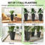 Ensemble de 3 pots à fleurs empilables pour des solutions de jardinage esthétiques et peu encombrantes-131396637