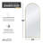 Ember Series 78 In. X 34 In. Framed Arch Fixed Shower Screen Door In Brushed Gold With 8Mm Tempered Clear Glass-119440733-119440734