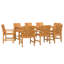 8 - Person Acacia Patio Dining Set with Rectangular Table