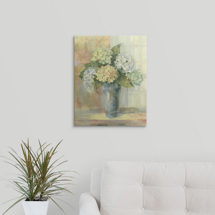 «Yellow Hydrangea» - reproduction, H 20 po x l 16 po x P 1,5 po, Toile