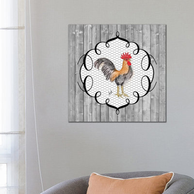 Rooster on the Roost I 1 Piece Wrapped Canvas Wall Art