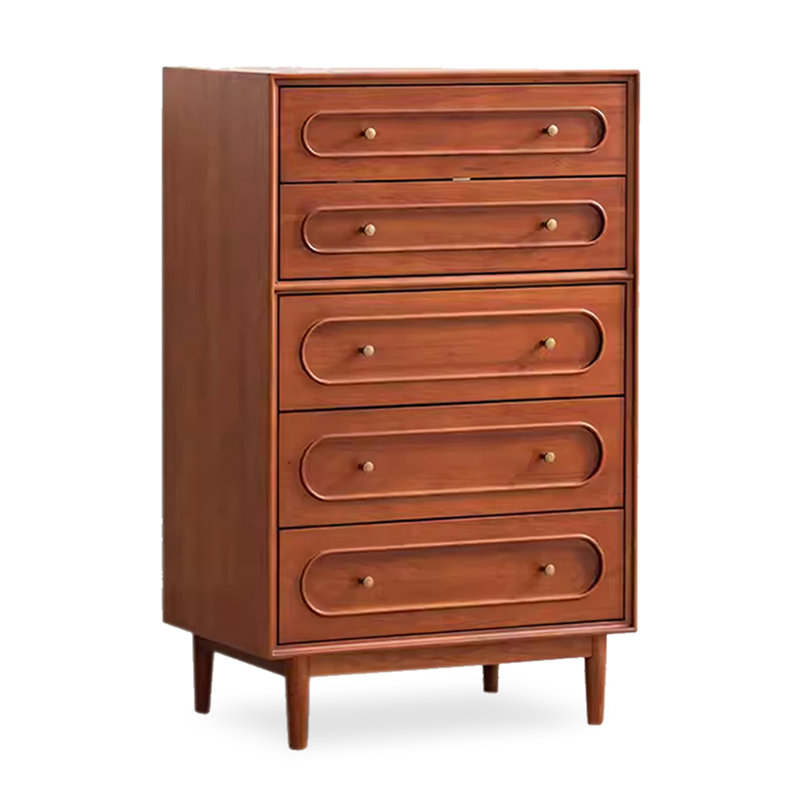Commode d'appoint en bois de cerisier de style rétro
