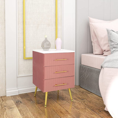 41cm W Manufactured Wood Bedside Table