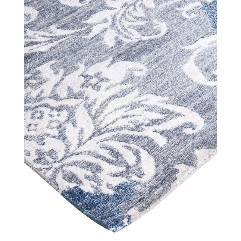 Overdyed One-of-a-Kind Rectangle 9' X 12'2" Hand Knotted Area Rug