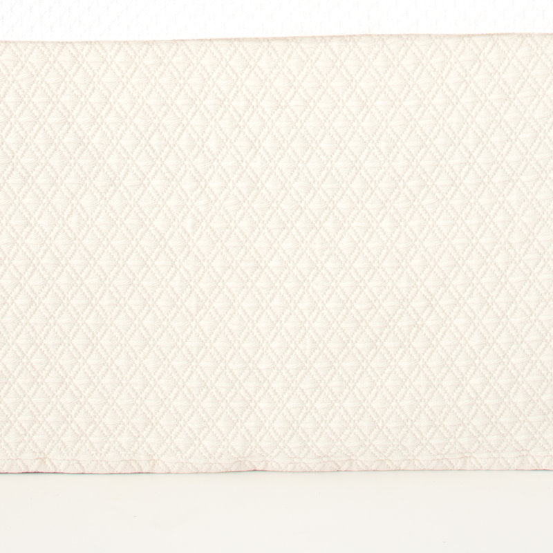 Ivory Diamond Pattern Cotton Twin Box Spring Cover