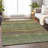 Premium Machine Washable Tweedy Olive Rug-1430366345