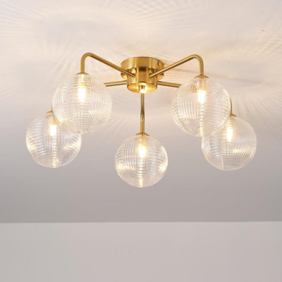 Glass Semi Flush Mount