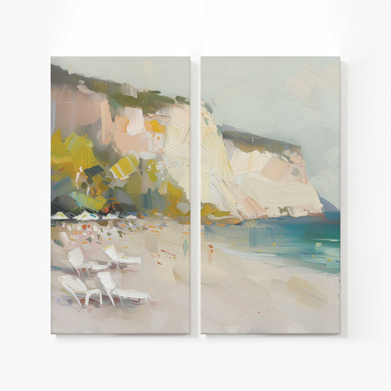 Sonate marine v1 | Impression sur toile 2 panneaux, H 48 po x l 48 po