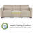 85.4" Wide 3 Seat Zero Wall Power Recliner Sofa with Adjustable Headrests,Independent Seat Controls-6857336