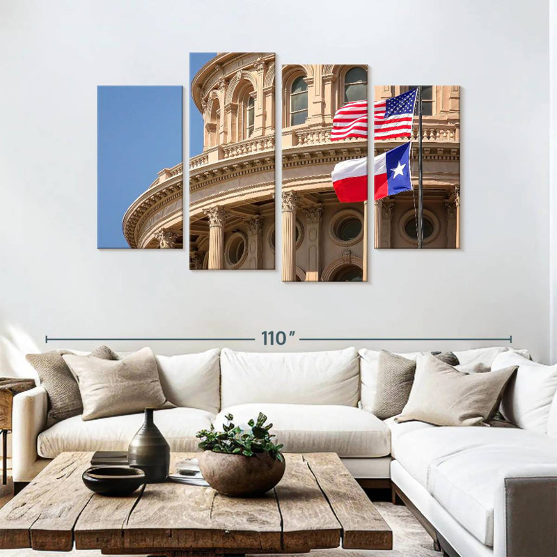 Drapeaux de Nicci au Texas Capitol, H 54 po x l 84 po