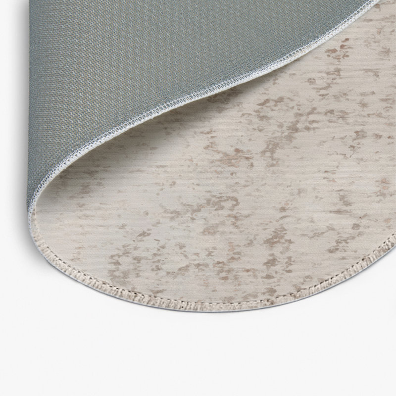 Tapis beige abstrait intérieur et extérieur, Rond 5 pi