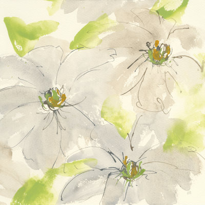 «Dancing Clematis II», reproduction encadrée