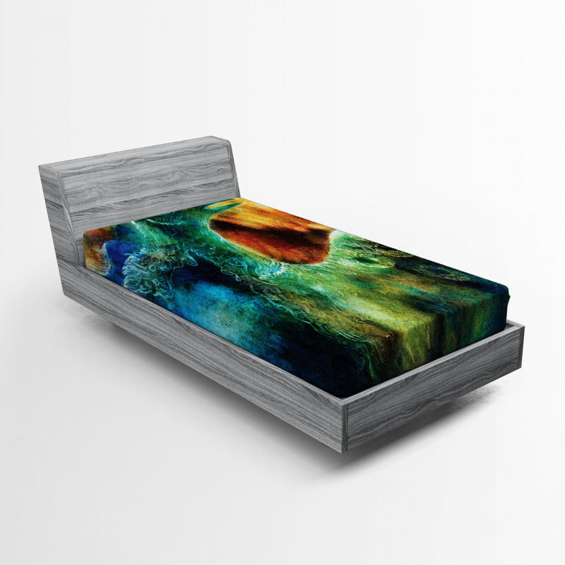 Drap-housse abstrait en microfibre, Drap-housse simple TG