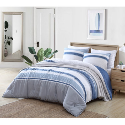 Nautica Trimmer Cotton Reversible Blue Comforter Set