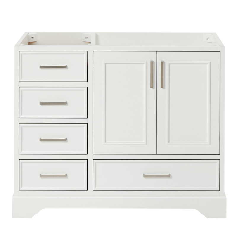Stafford 42.75'' W Single Bathroom Vanity Base, White
