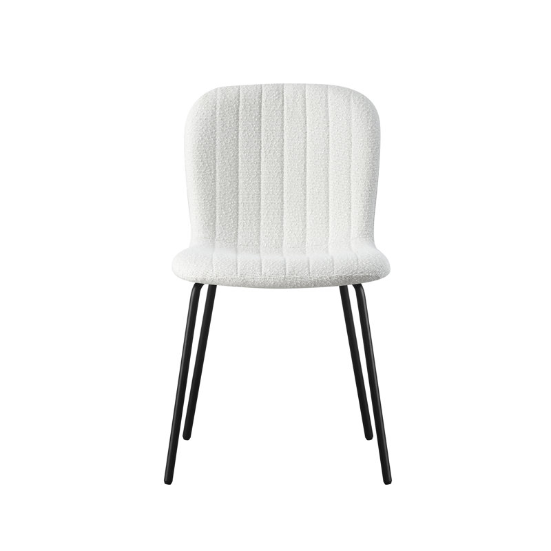 Linen Fabric Dining Chairs Upholstered Chairs, Black, Set Of 6