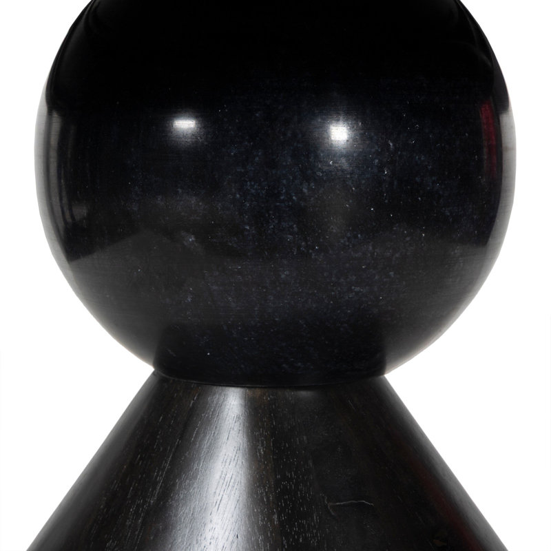 Bibianna Dining Table, Worn Black Parawood