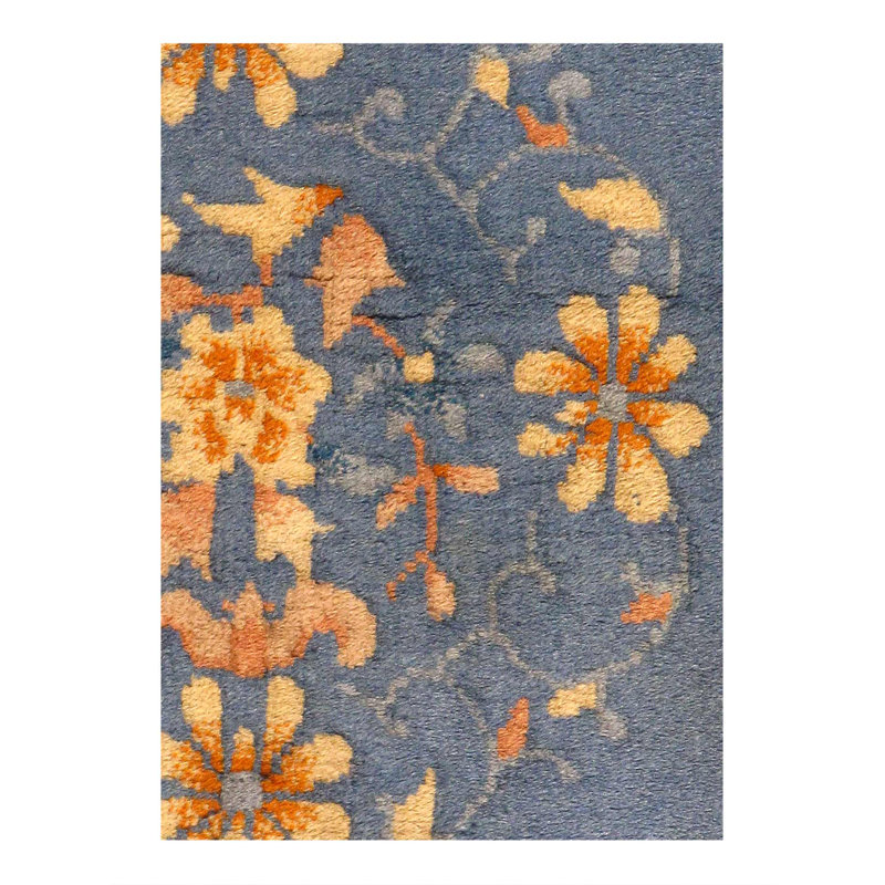 Tapis antique chinois Art Déco 2 pi 5 po x 4 pi 8 po