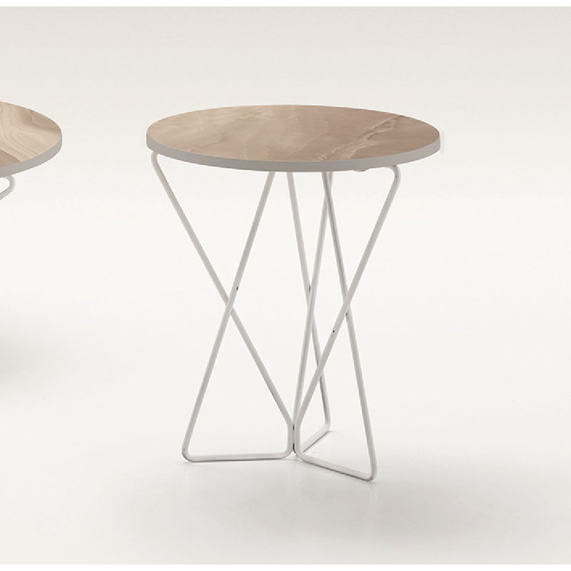 Arxhira Cross Legs Coffee Table, Alabaster/White