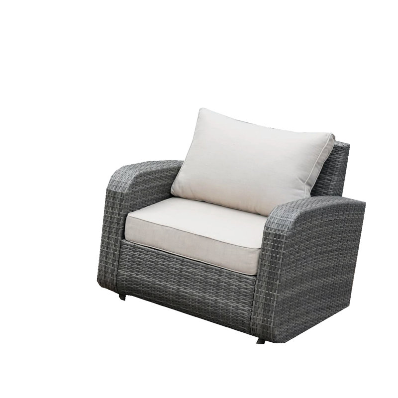 Deux fauteuils club d'extérieur avec coussin Ovellette