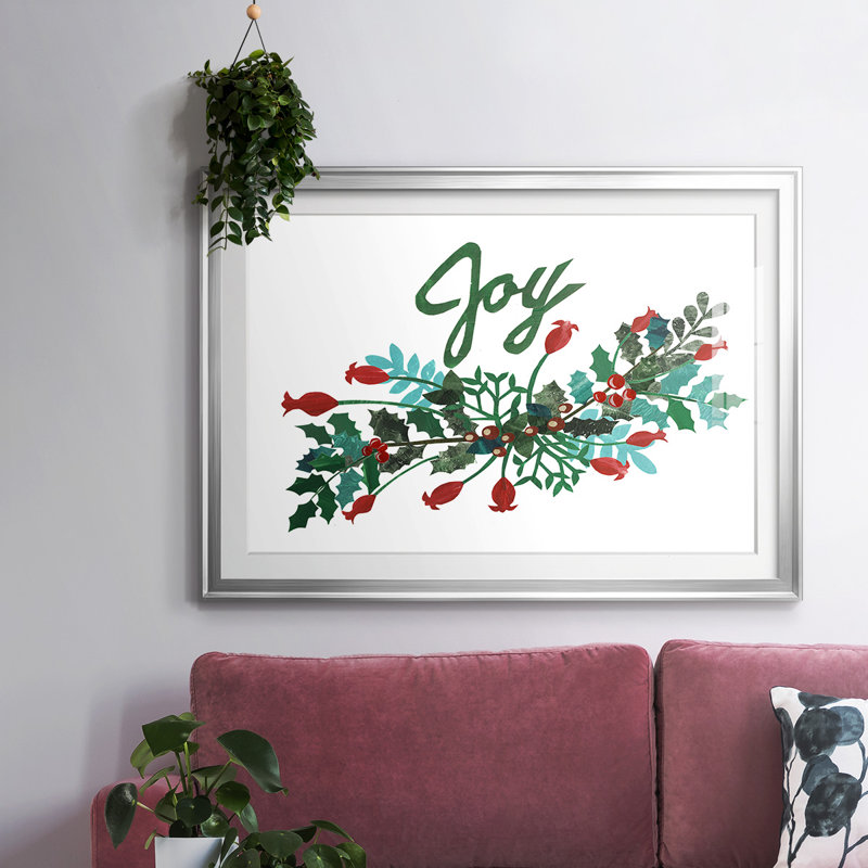 «Cut Wreath Christmas I», impression sur papier, Argent, H 30 po x l 44 po x P 1,5 po