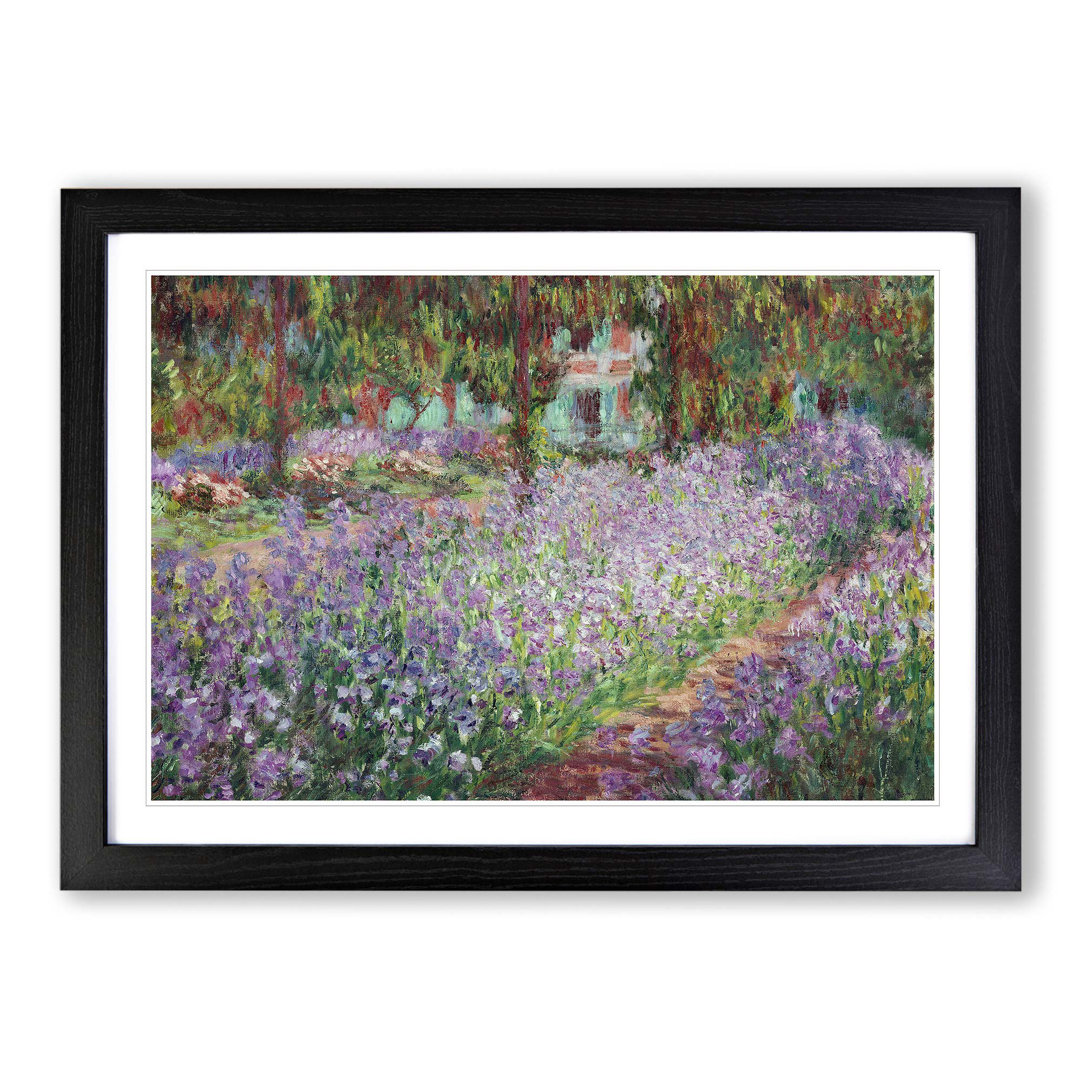 Irises in Monets Garden by Claude Monet - Framed Print