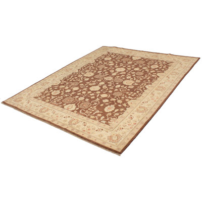 Mulcahey One-of-a-Kind 9'2" x 11'10" 2010s Rectangle Wool Area Rug in Beige