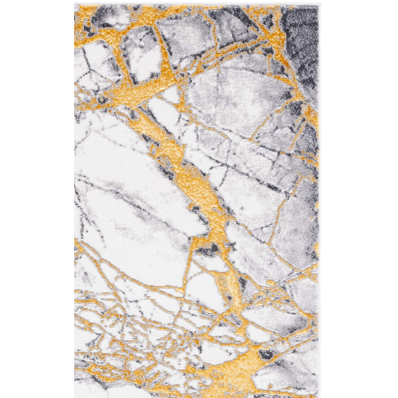 Longver Performance Performance Abstract Rug, Square 6'7"