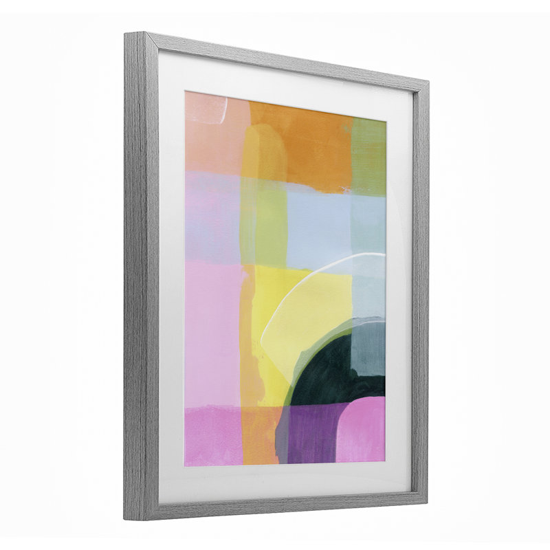 «Sunset Playground Geometrics», reproduction encadrée sous verre, conception de Grace Popp, H 16 po x l 13 po