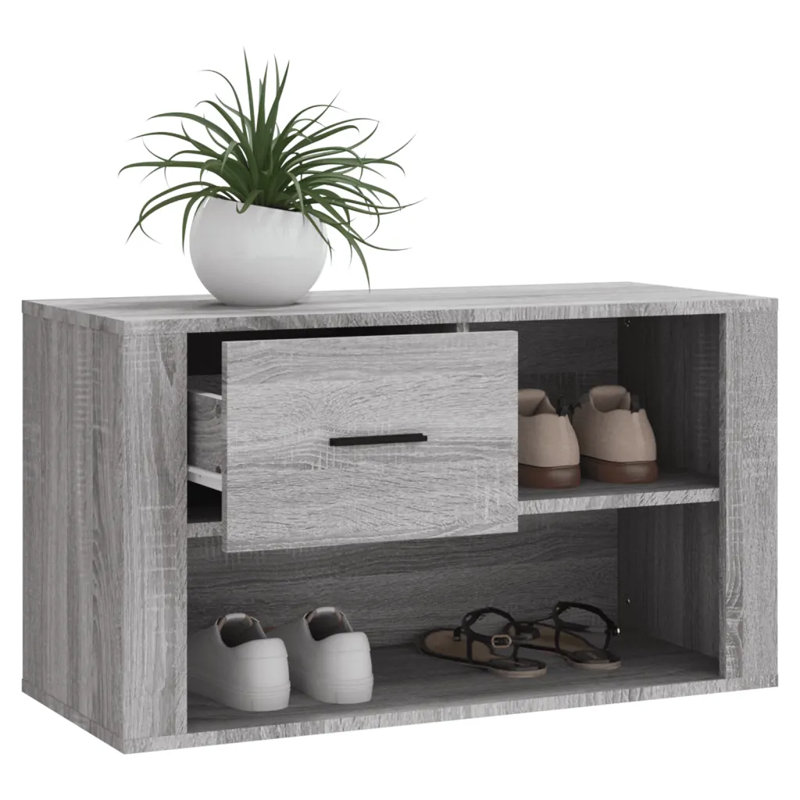 4 Pair Shoe Rack, Grey Sonoma