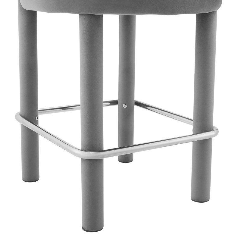 Modway Toulouse Counter/Bar Stool, Counter Stool (26” Seat Height), Gray