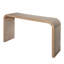 Console en bois naturel, table d'entrée de 59 po, table de style cascade courbée, console avec perles en bois