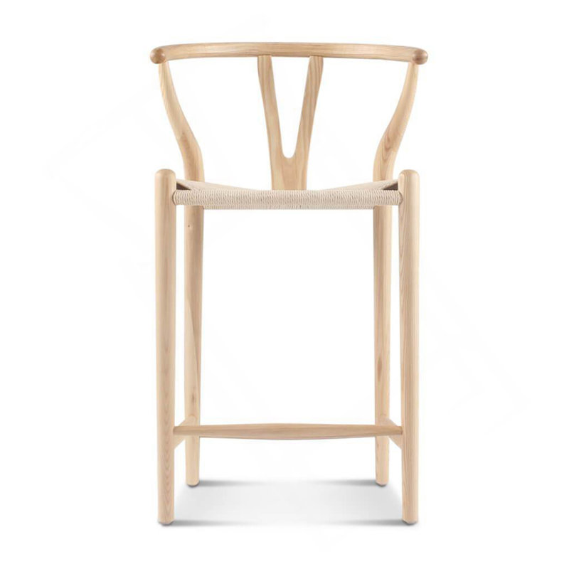 Tabouret de comptoir Wishbone frêne naturel