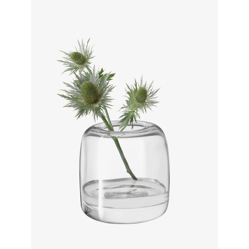 Melt Handcrafted Glass Table Vase, Clear
