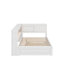 Lit de jour en bois pleine grandeur avec tablettes, DEL et lit gigogne-119295787