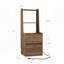 Ensemble de 2 tables de chevet, avec station de charge, table de chevet intelligente avec veilleuse, table de chevet moderne avec bibliothèque, tables de chevet avec armoire de rangement pour la chambre à coucher-829363841-821513510